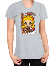 Дамска Тениска Demon Slayer Kimetsu No Yaiba Chibirengoku