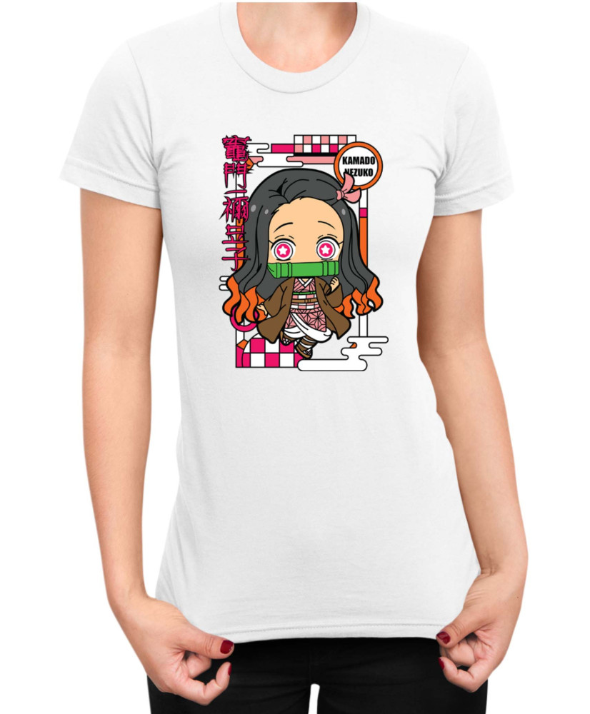 Дамска Тениска Demon Slayer Kimetsu No Yaiba Chibinezuko