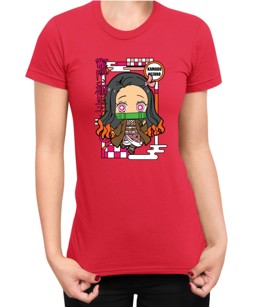 Дамска Тениска Demon Slayer Kimetsu No Yaiba Chibinezuko