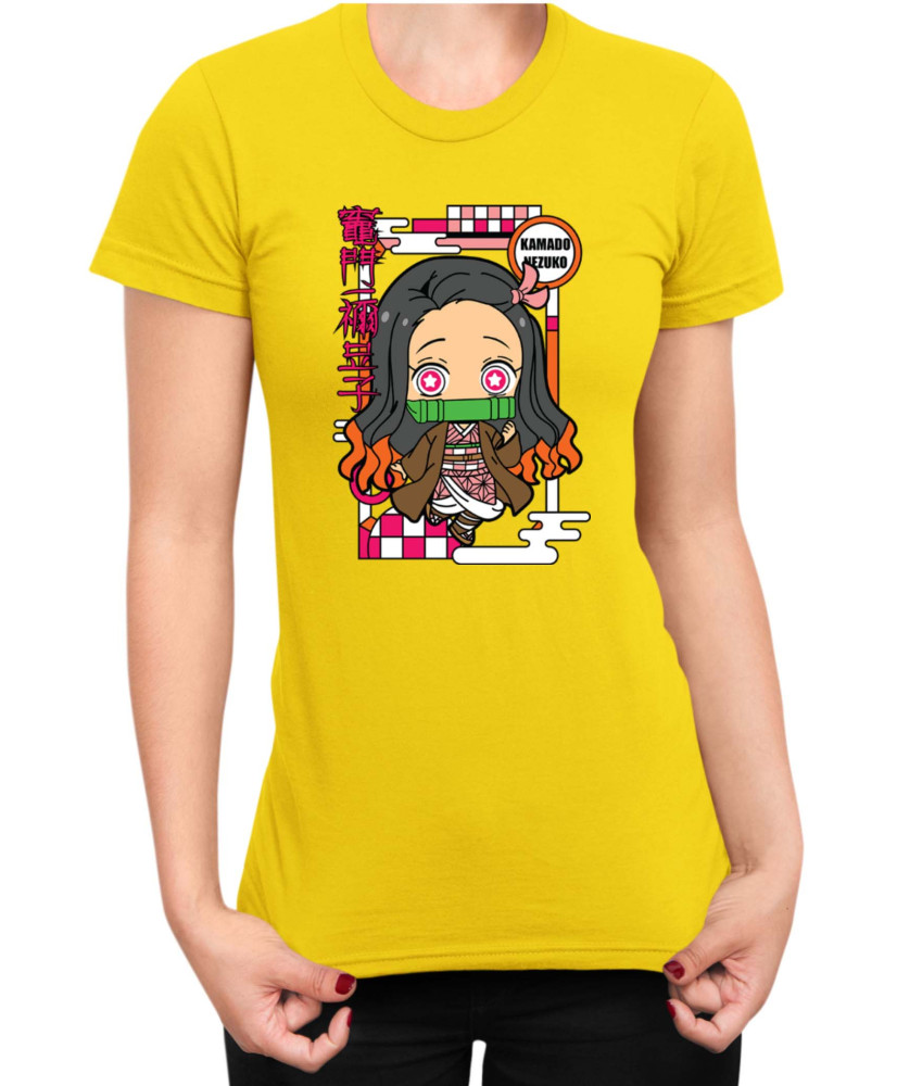 Дамска Тениска Demon Slayer Kimetsu No Yaiba Chibinezuko Дамска Тениска Demon Slayer Kimetsu No Yaiba Chibinezuko