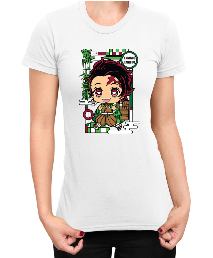 Дамска Тениска Demon Slayer Kimetsu No Yaiba Chibitanjiro Дамска Тениска Demon Slayer Kimetsu No Yaiba Chibitanjiro