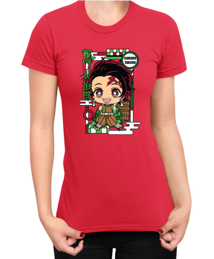 Дамска Тениска Demon Slayer Kimetsu No Yaiba Chibitanjiro Дамска Тениска Demon Slayer Kimetsu No Yaiba Chibitanjiro