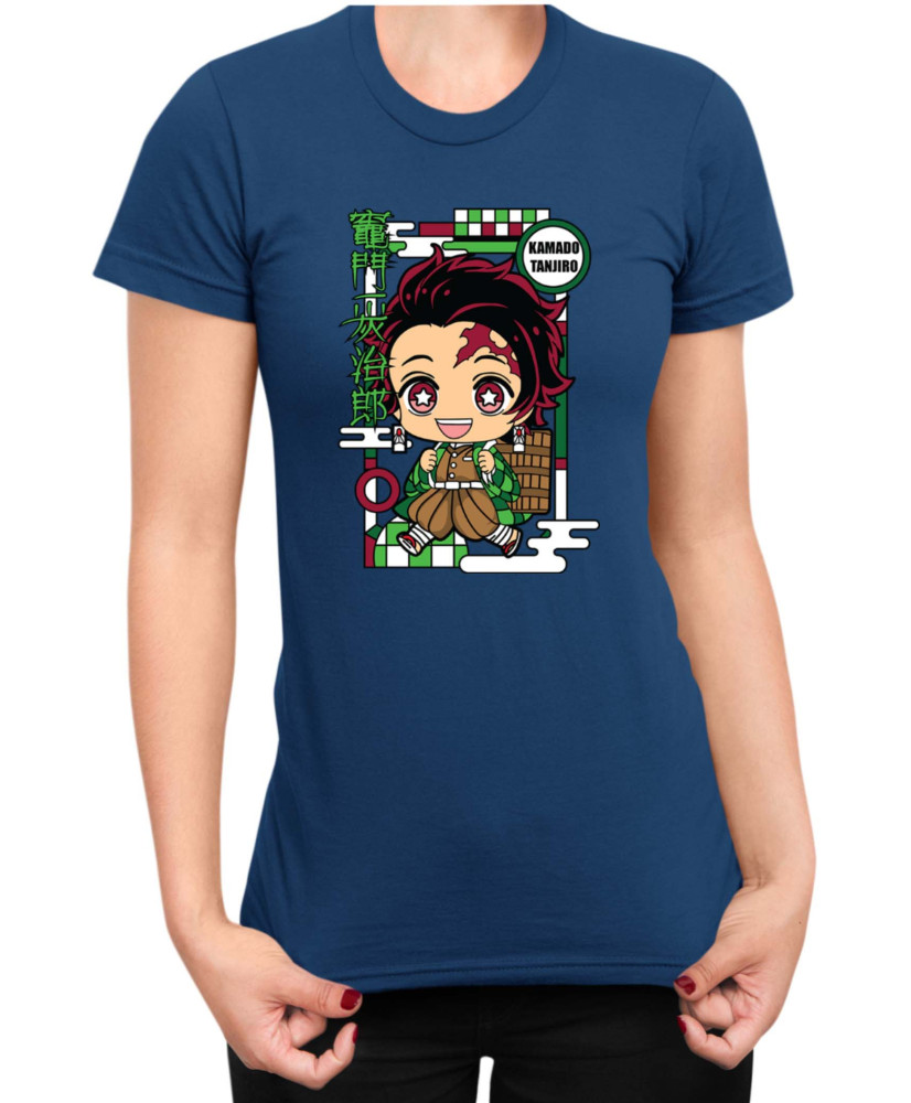 Дамска Тениска Demon Slayer Kimetsu No Yaiba Chibitanjiro Дамска Тениска Demon Slayer Kimetsu No Yaiba Chibitanjiro
