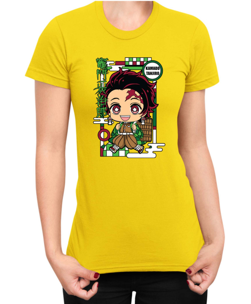 Дамска Тениска Demon Slayer Kimetsu No Yaiba Chibitanjiro Дамска Тениска Demon Slayer Kimetsu No Yaiba Chibitanjiro