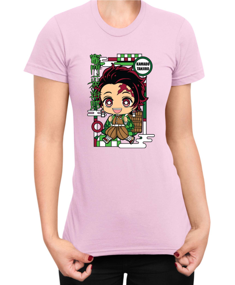 Дамска Тениска Demon Slayer Kimetsu No Yaiba Chibitanjiro Дамска Тениска Demon Slayer Kimetsu No Yaiba Chibitanjiro