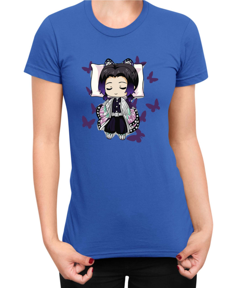 Дамска Тениска Demon Slayer Kimetsu No Yaiba Shinobusleep Дамска Тениска Demon Slayer Kimetsu No Yaiba Shinobusleep
