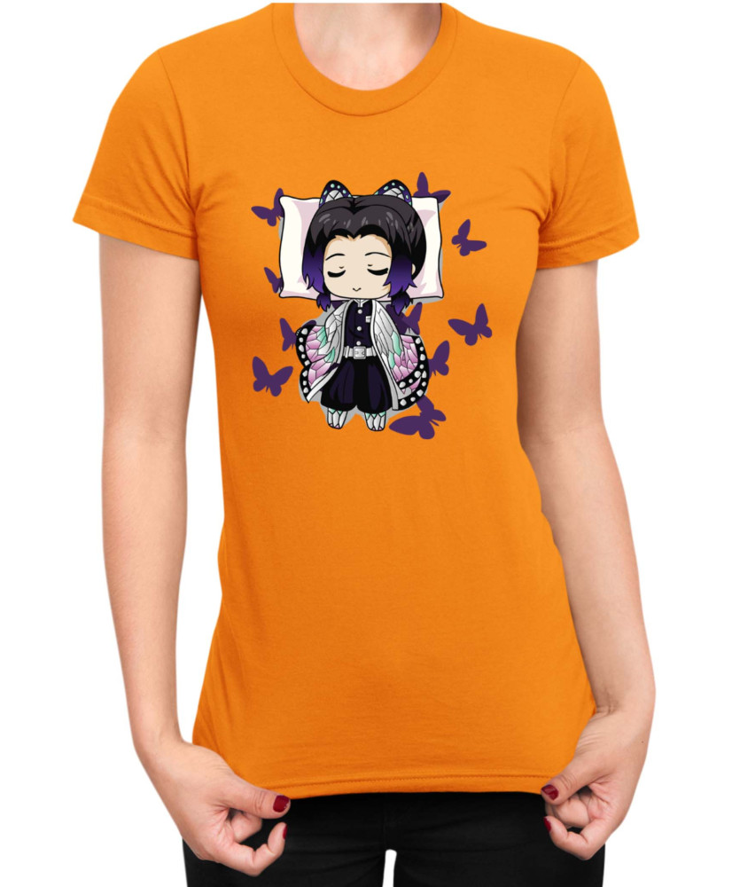 Дамска Тениска Demon Slayer Kimetsu No Yaiba Shinobusleep Дамска Тениска Demon Slayer Kimetsu No Yaiba Shinobusleep