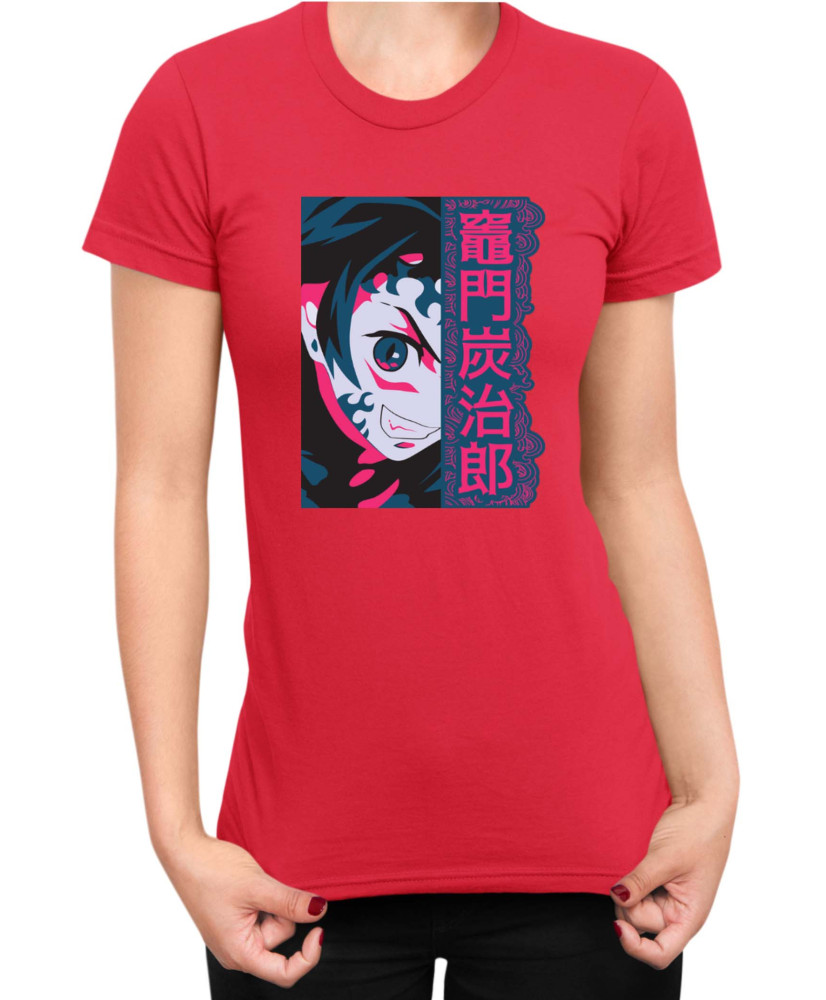Дамска Тениска Demon Slayer Kimetsu No Yaiba Tanjirodemon Дамска Тениска Demon Slayer Kimetsu No Yaiba Tanjirodemon
