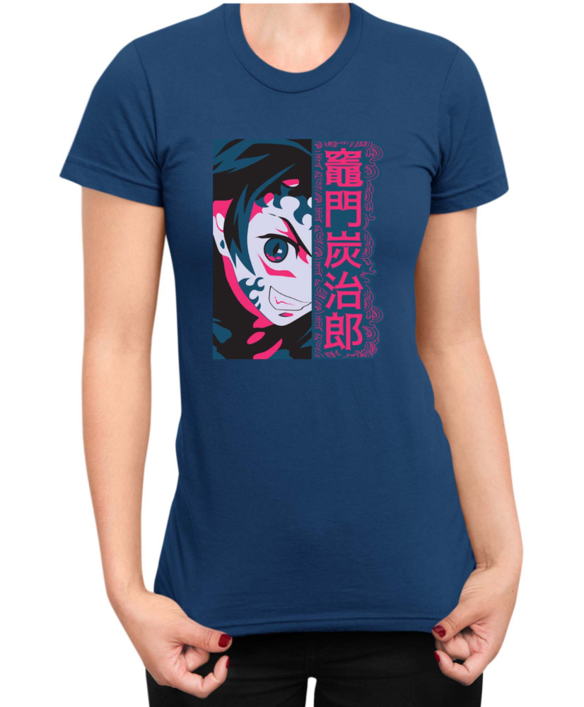 Дамска Тениска Demon Slayer Kimetsu No Yaiba Tanjirodemon Дамска Тениска Demon Slayer Kimetsu No Yaiba Tanjirodemon