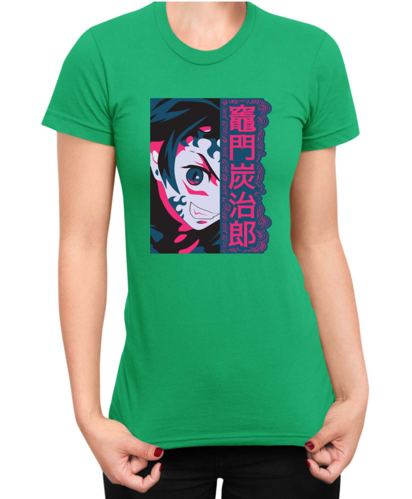 Дамска Тениска Demon Slayer Kimetsu No Yaiba Tanjirodemon Дамска Тениска Demon Slayer Kimetsu No Yaiba Tanjirodemon