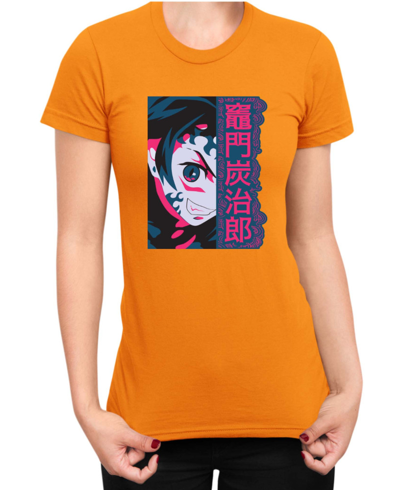Дамска Тениска Demon Slayer Kimetsu No Yaiba Tanjirodemon Дамска Тениска Demon Slayer Kimetsu No Yaiba Tanjirodemon