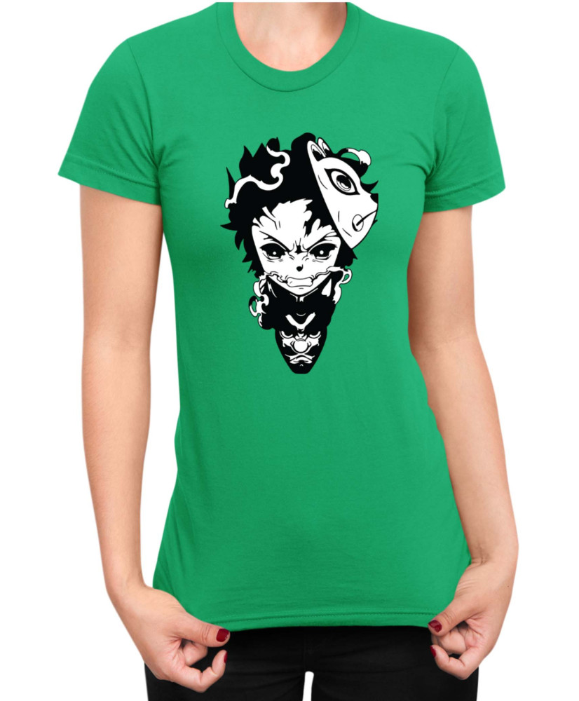 Дамска Тениска Demon Slayer Kimetsu No Yaiba Tanjirodragon Дамска Тениска Demon Slayer Kimetsu No Yaiba Tanjirodragon