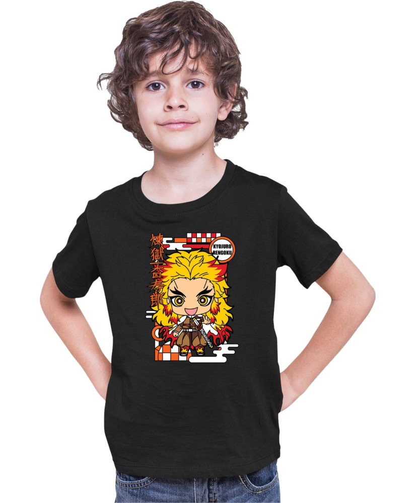 Детска Тениска Demon Slayer Kimetsu No Yaiba Chibirengoku