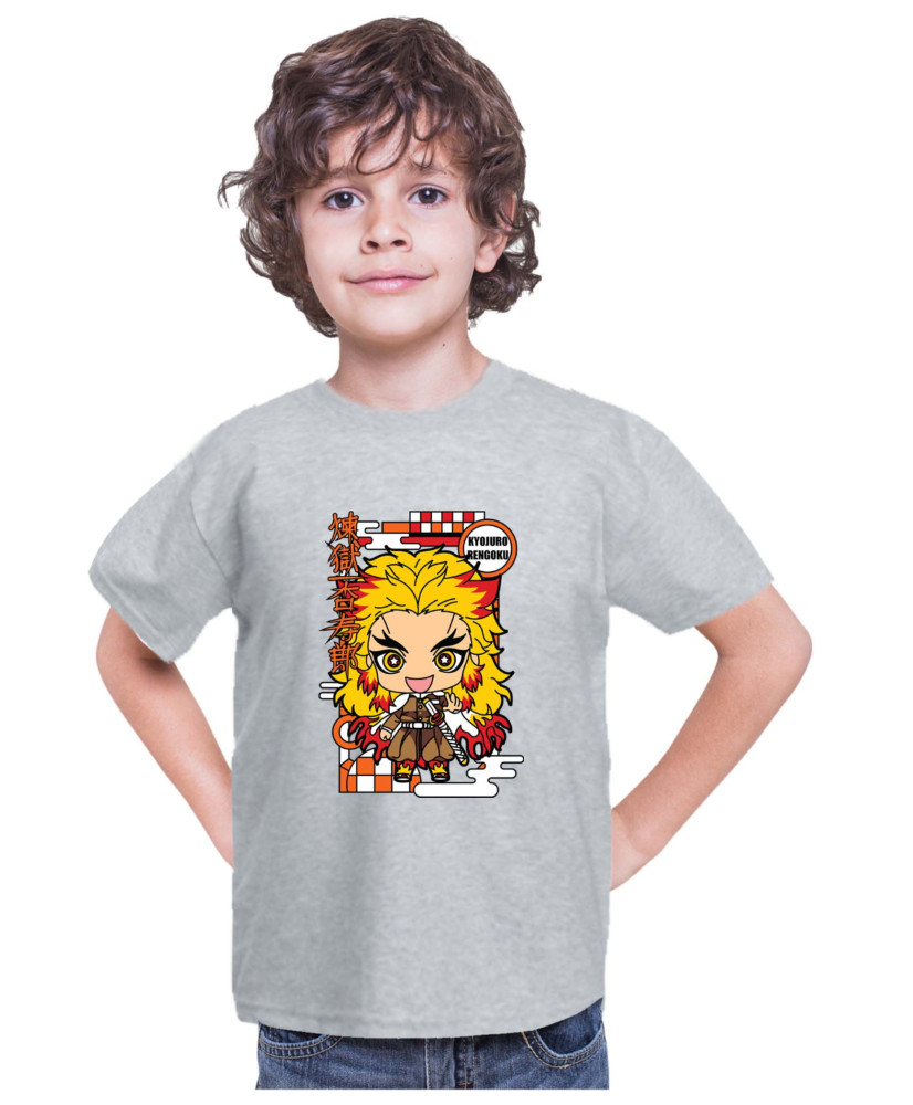 Детска Тениска Demon Slayer Kimetsu No Yaiba Chibirengoku