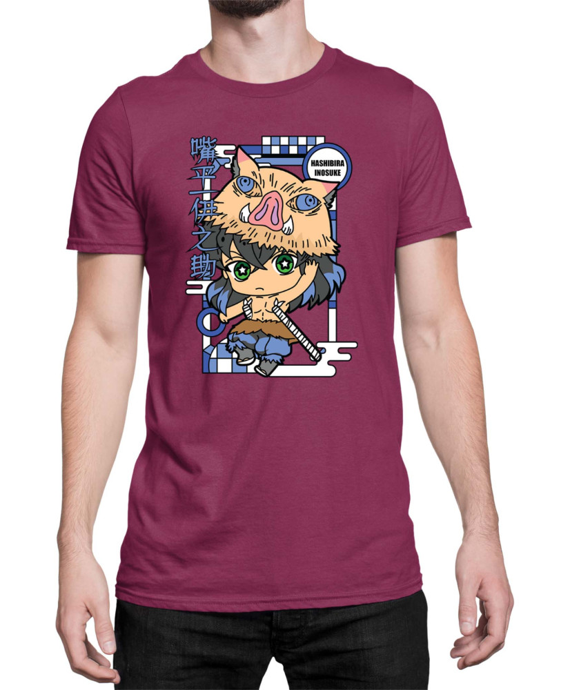 Мъжка Тениска Demon Slayer Kimetsu No Yaiba Chibiinosuke