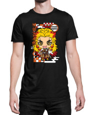 Мъжка Тениска Demon Slayer Kimetsu No Yaiba Chibirengoku