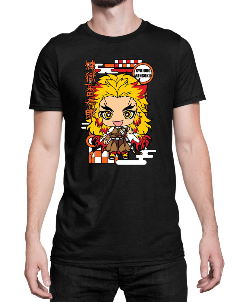 Мъжка Тениска Demon Slayer Kimetsu No Yaiba Chibirengoku