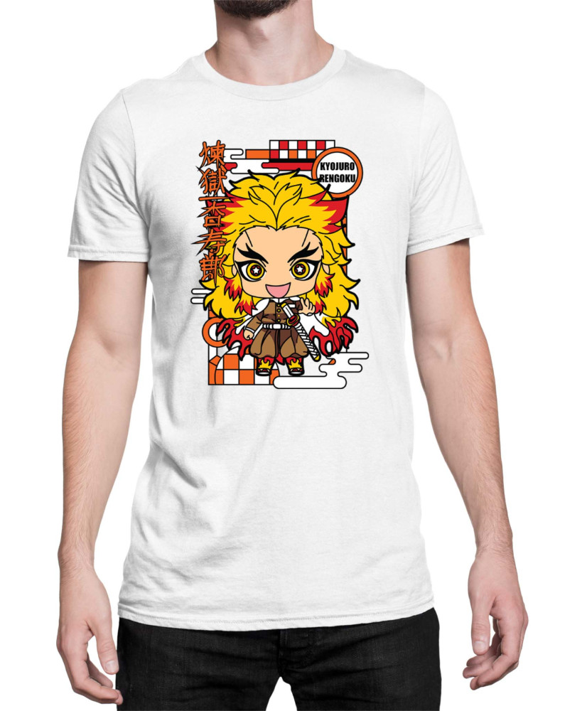 Мъжка Тениска Demon Slayer Kimetsu No Yaiba Chibirengoku