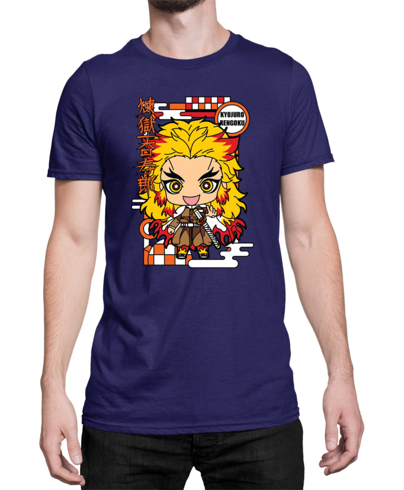 Мъжка Тениска Demon Slayer Kimetsu No Yaiba Chibirengoku