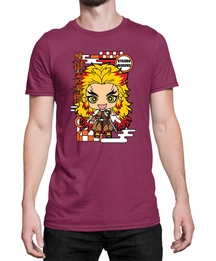 Мъжка Тениска Demon Slayer Kimetsu No Yaiba Chibirengoku