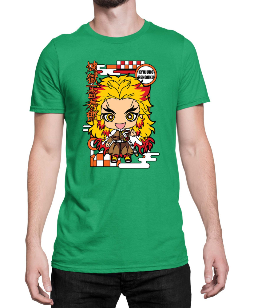 Мъжка Тениска Demon Slayer Kimetsu No Yaiba Chibirengoku