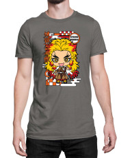 Мъжка Тениска Demon Slayer Kimetsu No Yaiba Chibirengoku