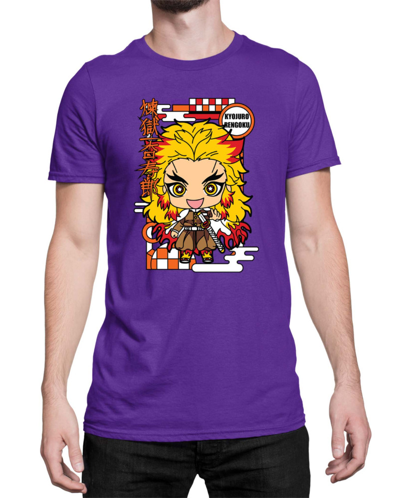 Мъжка Тениска Demon Slayer Kimetsu No Yaiba Chibirengoku