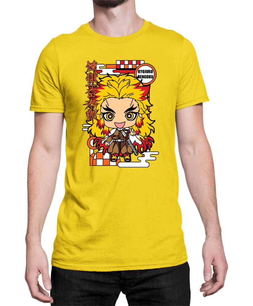 Мъжка Тениска Demon Slayer Kimetsu No Yaiba Chibirengoku