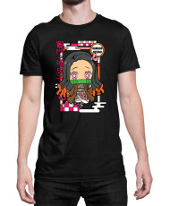 Мъжка Тениска Demon Slayer Kimetsu No Yaiba Chibinezuko