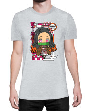 Мъжка Тениска Demon Slayer Kimetsu No Yaiba Chibinezuko