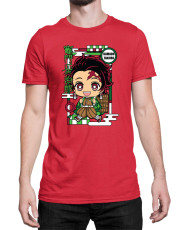 Мъжка Тениска Demon Slayer Kimetsu No Yaiba Chibitanjiro