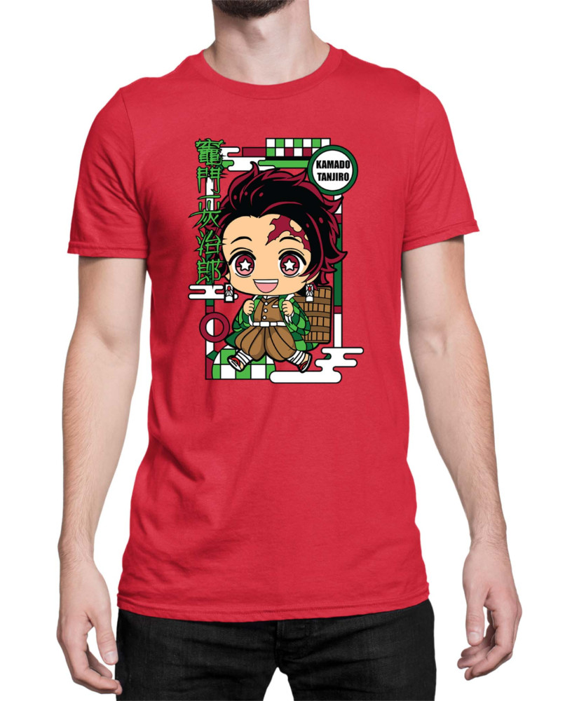 Мъжка Тениска Demon Slayer Kimetsu No Yaiba Chibitanjiro