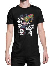 Мъжка Тениска Demon Slayer Kimetsu No Yaiba Giyuhashira