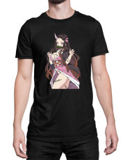 Мъжка Тениска Demon Slayer Kimetsu No Yaiba Nezukokamadodemon