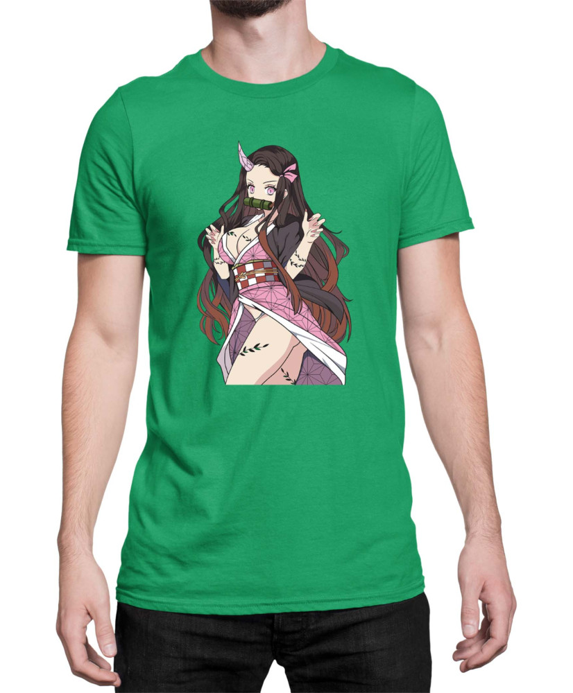 Мъжка Тениска Demon Slayer Kimetsu No Yaiba Nezukokamadodemon
