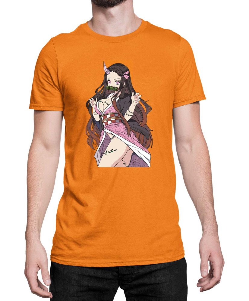 Мъжка Тениска Demon Slayer Kimetsu No Yaiba Nezukokamadodemon