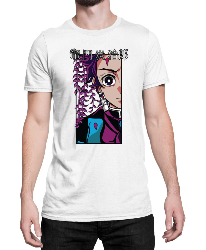 Мъжка Тениска Demon Slayer Kimetsu No Yaiba Tanjiroface