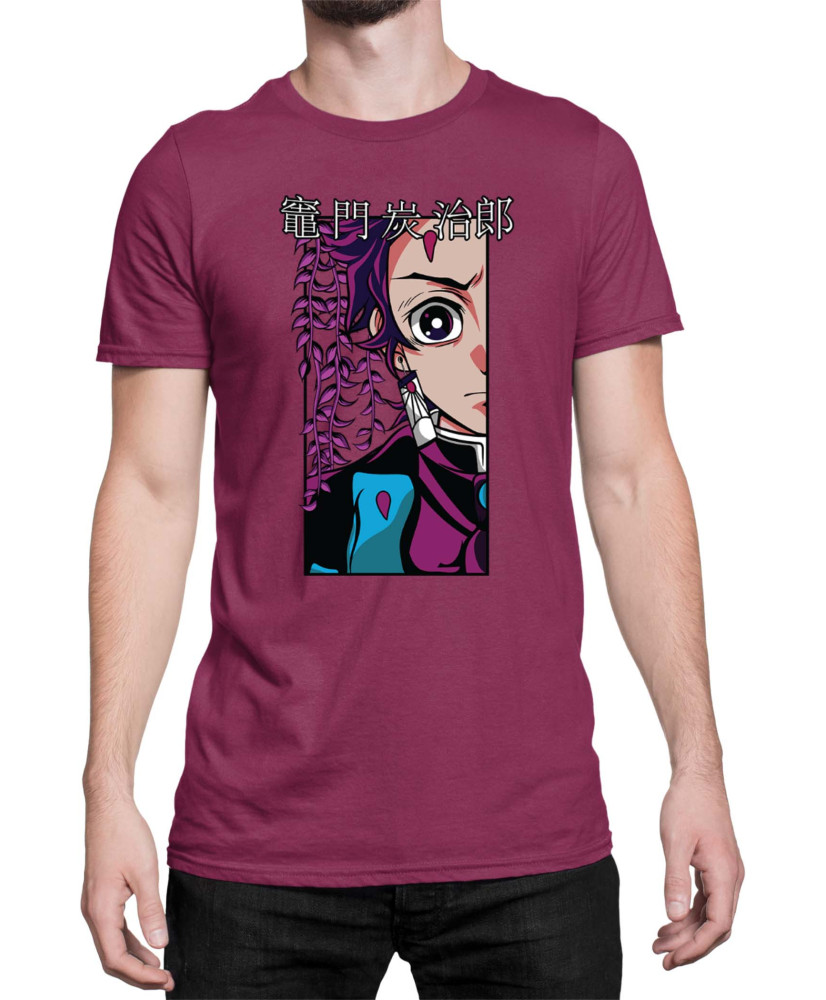 Мъжка Тениска Demon Slayer Kimetsu No Yaiba Tanjiroface