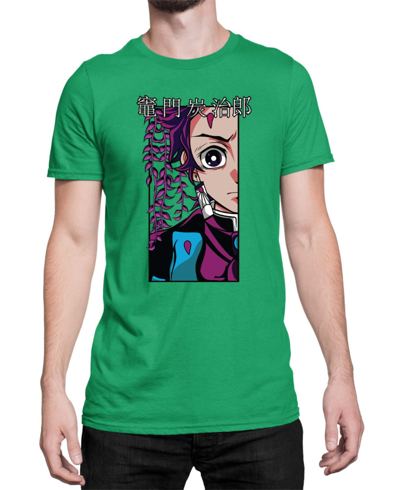Мъжка Тениска Demon Slayer Kimetsu No Yaiba Tanjiroface