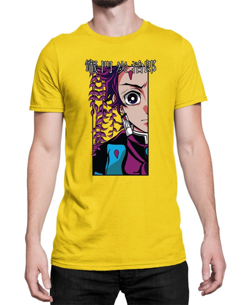 Мъжка Тениска Demon Slayer Kimetsu No Yaiba Tanjiroface