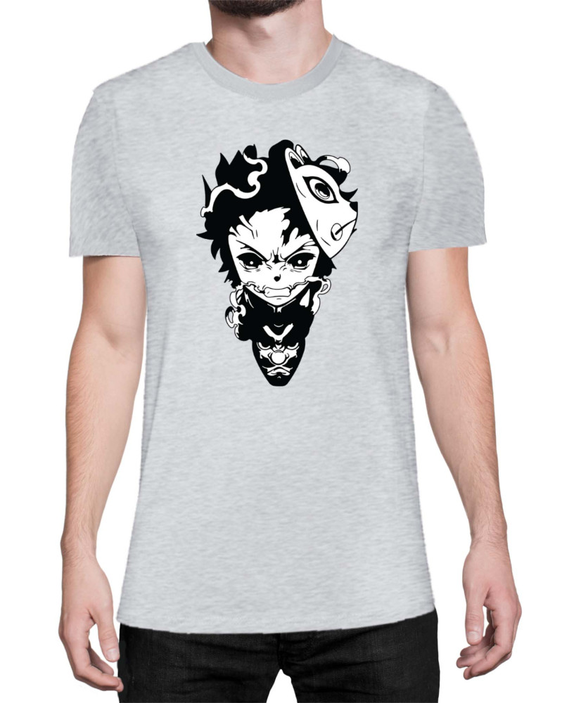 Мъжка Тениска Demon Slayer Kimetsu No Yaiba Tanjirodragon