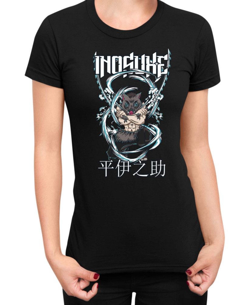 Дамска Тениска Demon Slayer Kimetsu No Yaiba Inosuke Boar Дамска Тениска Demon Slayer Kimetsu No Yaiba Inosuke Boar