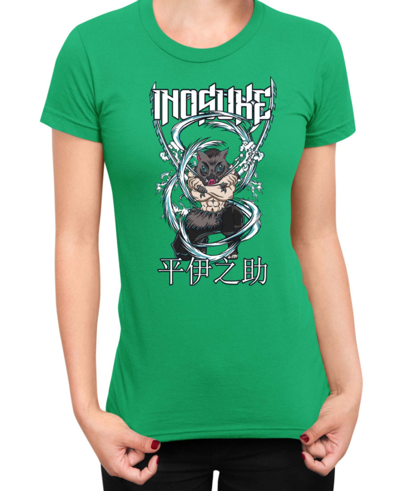 Дамска Тениска Demon Slayer Kimetsu No Yaiba Inosuke Boar Дамска Тениска Demon Slayer Kimetsu No Yaiba Inosuke Boar