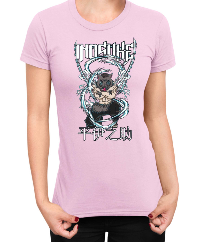 Дамска Тениска Demon Slayer Kimetsu No Yaiba Inosuke Boar Дамска Тениска Demon Slayer Kimetsu No Yaiba Inosuke Boar