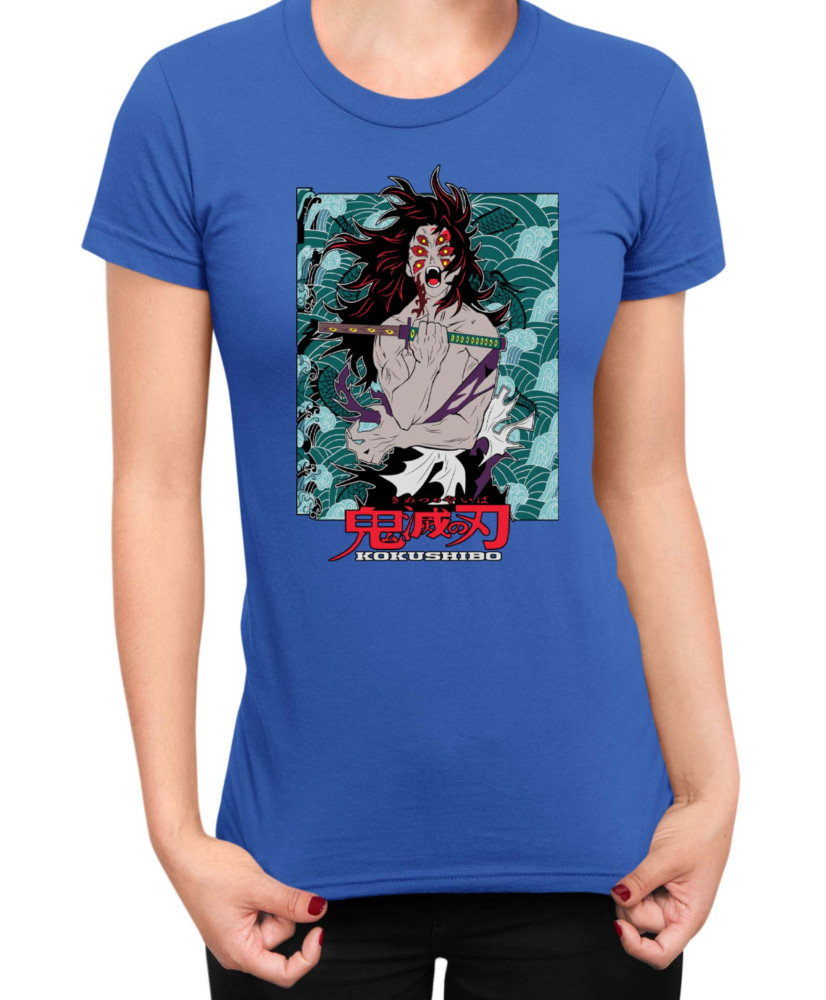 Дамска Тениска Demon Slayer Kimetsu No Yaiba Kokushibo Rank Дамска Тениска Demon Slayer Kimetsu No Yaiba Kokushibo Rank