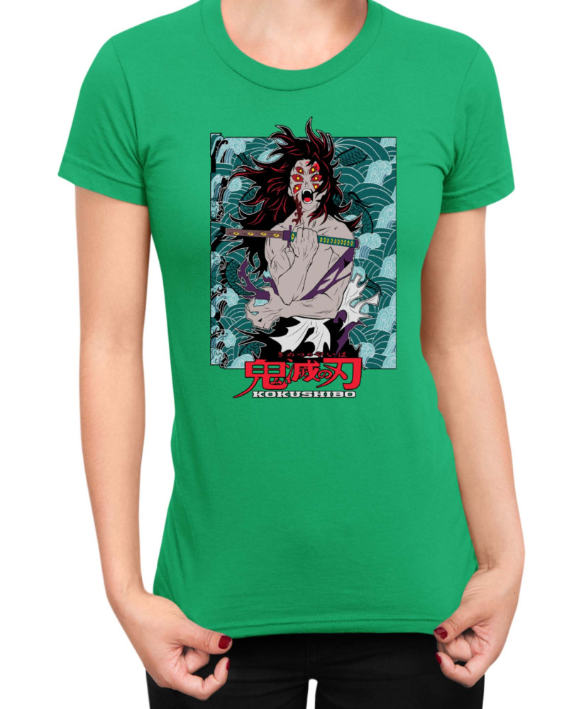 Дамска Тениска Demon Slayer Kimetsu No Yaiba Kokushibo Rank Дамска Тениска Demon Slayer Kimetsu No Yaiba Kokushibo Rank