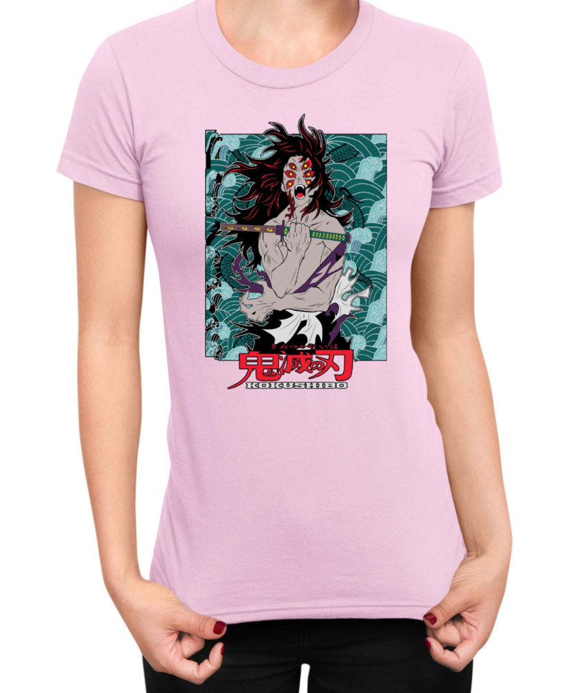 Дамска Тениска Demon Slayer Kimetsu No Yaiba Kokushibo Rank Дамска Тениска Demon Slayer Kimetsu No Yaiba Kokushibo Rank