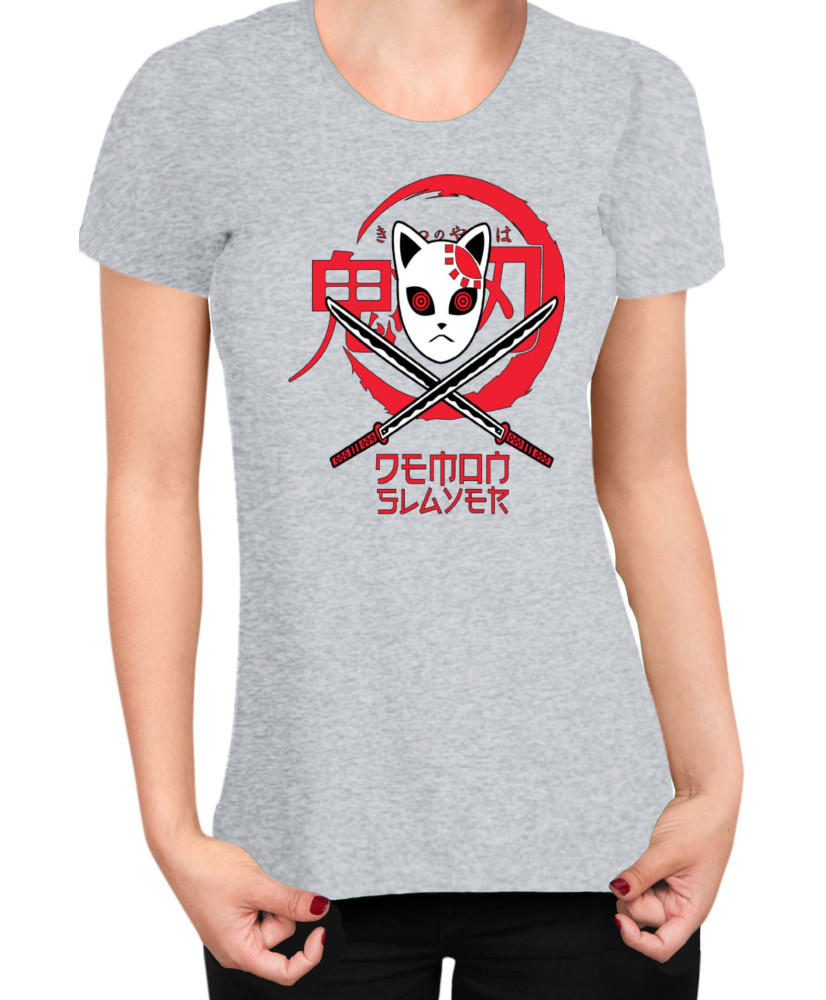 Дамска Тениска Demon Slayer Kimetsu No Yaiba Tengu Mask Дамска Тениска Demon Slayer Kimetsu No Yaiba Tengu Mask