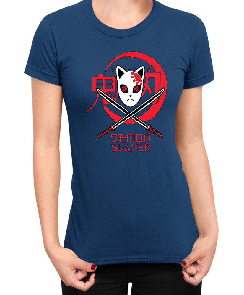 Дамска Тениска Demon Slayer Kimetsu No Yaiba Tengu Mask Дамска Тениска Demon Slayer Kimetsu No Yaiba Tengu Mask