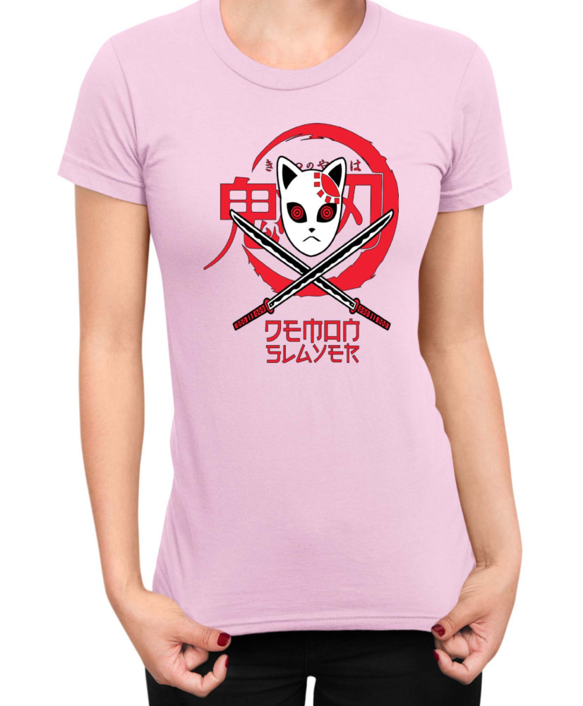 Дамска Тениска Demon Slayer Kimetsu No Yaiba Tengu Mask Дамска Тениска Demon Slayer Kimetsu No Yaiba Tengu Mask